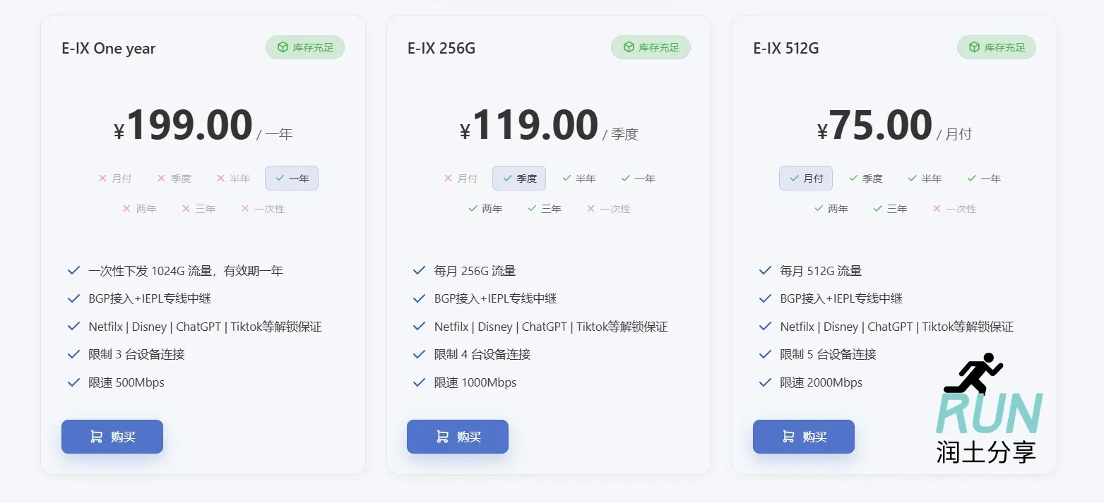 E-IX 云加速节点单价 E-IX 云加速节点单价
